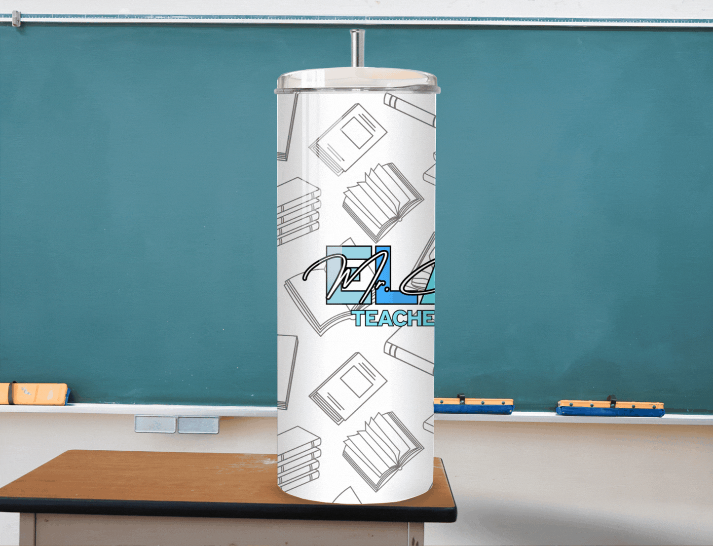 ELA Teacher Book Name Tumbler