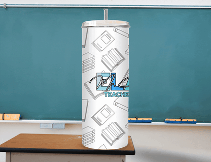 ELA Teacher Book Name Tumbler