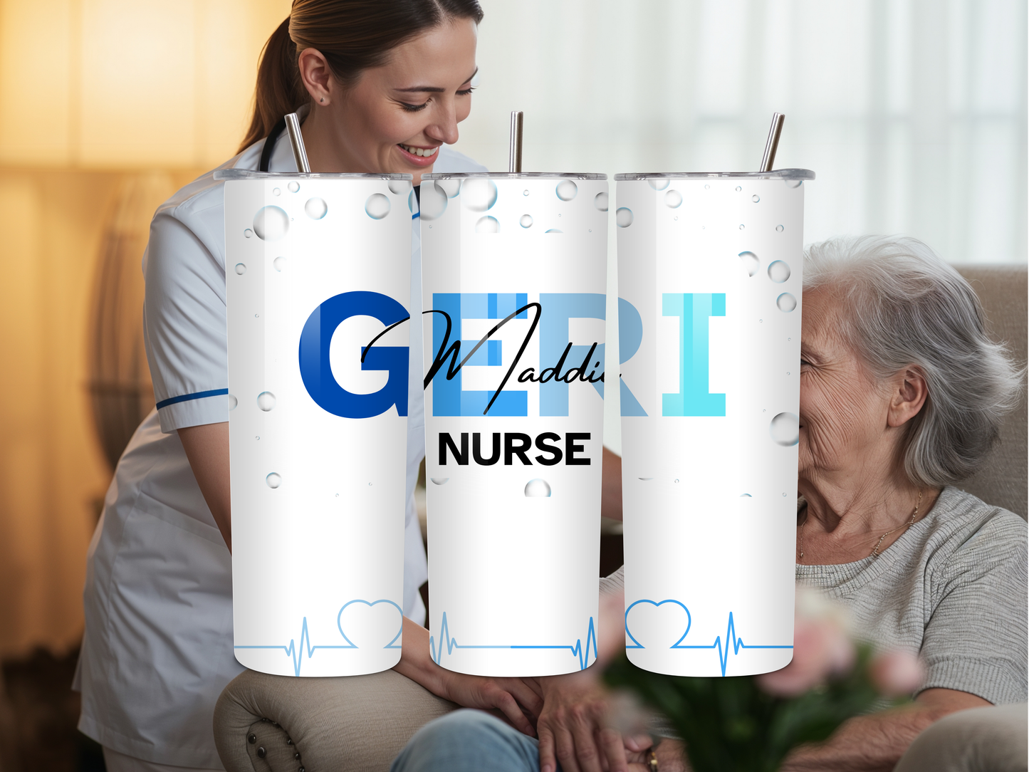 Geriatrics Nurse Name Tumbler