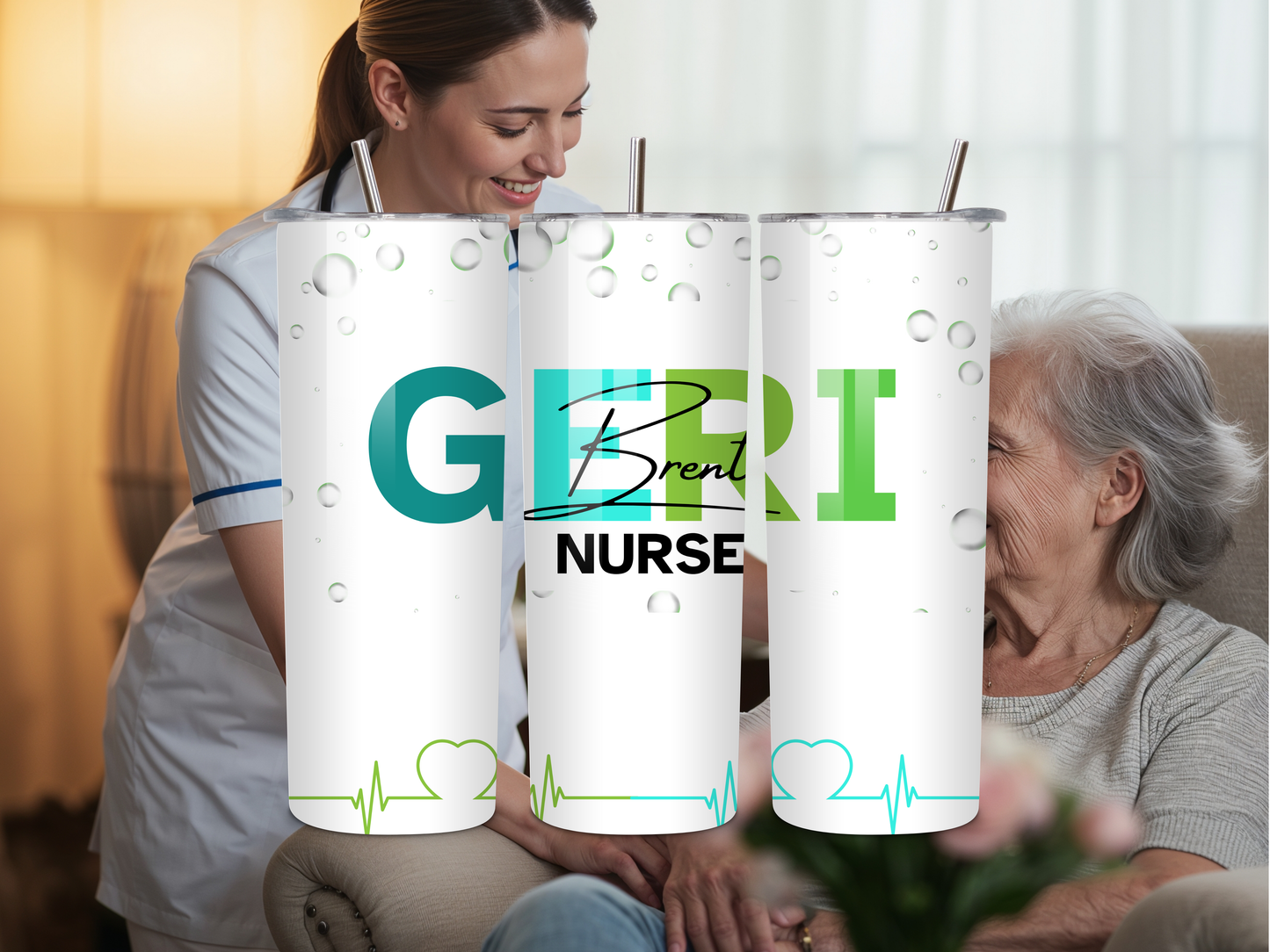 Geriatrics Nurse Name Tumbler