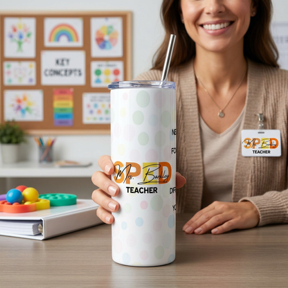 Special Education Teacher Name Tumbler