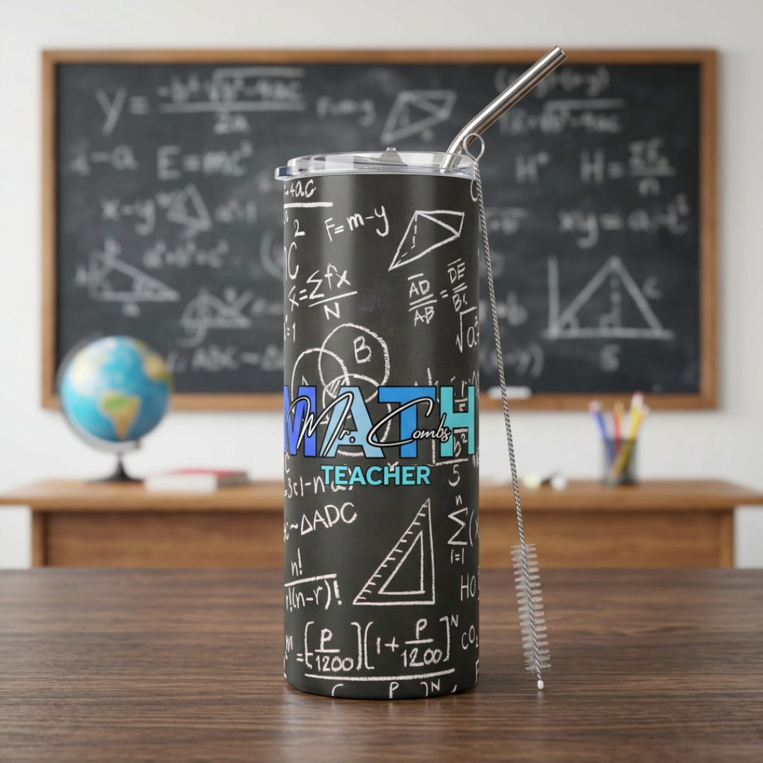 Math Teacher Equation Name Tumbler