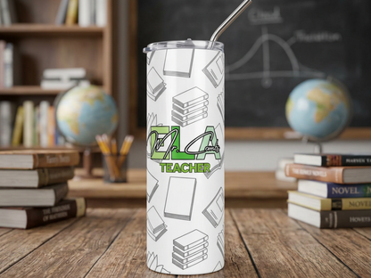 ELA Teacher Book Name Tumbler